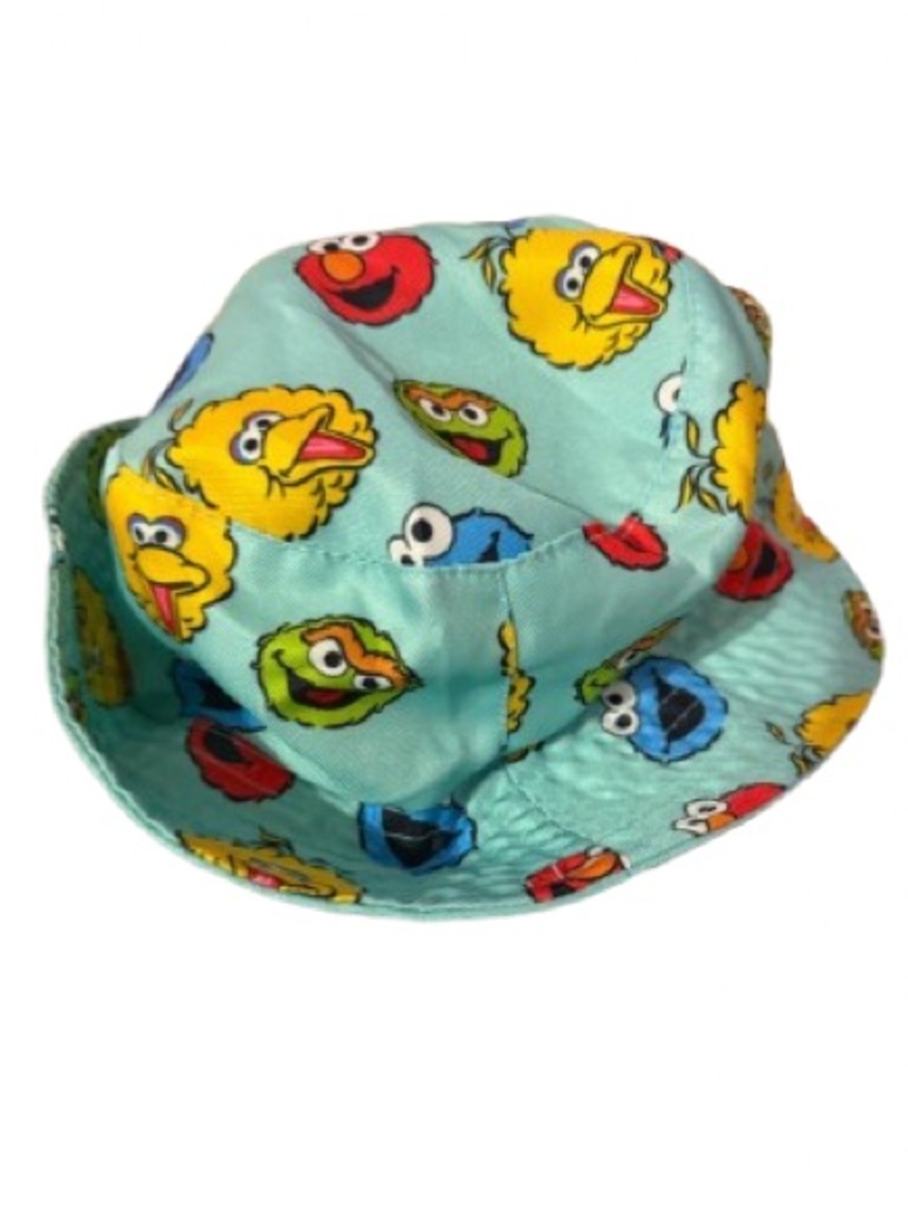 Sesame Street Aqua Blue Reversible Bucket Hat - “Amazing” Character Patch OSFM